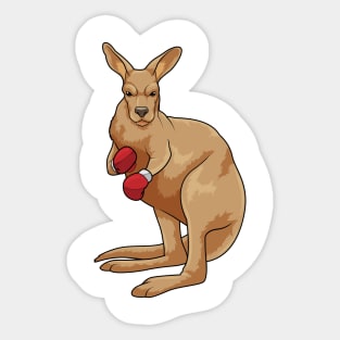 Kangaroo as Boxer with Boxing gloves Sticker